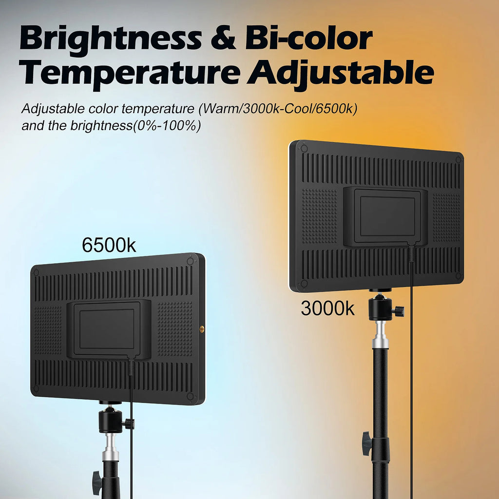 LED Video Light with Tripod | Bi-Color for Streaming, TikTok & Photography