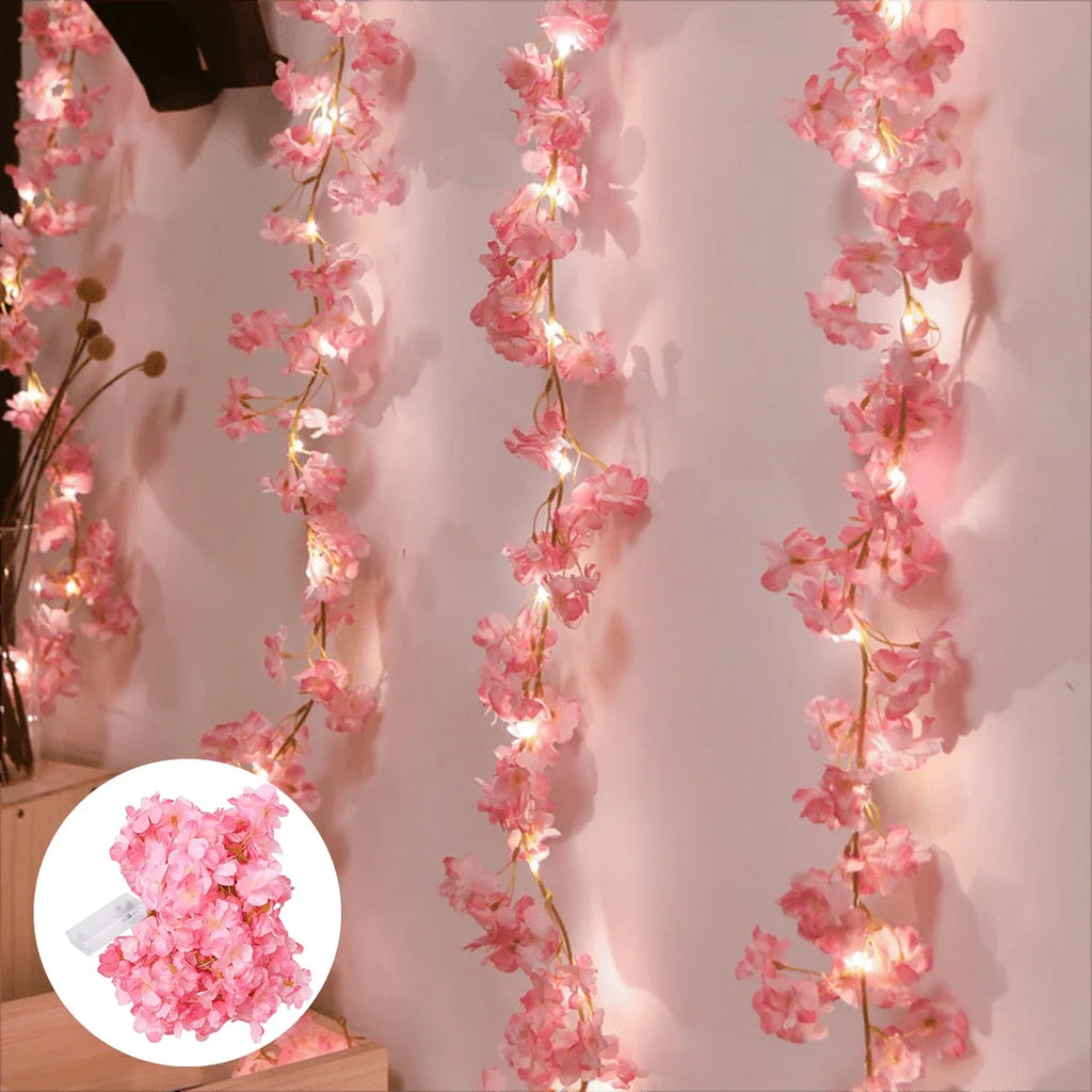 Cherry Blossom Fairy String Lights | Warm White Floral Garland