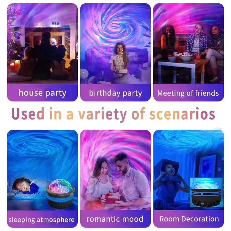 LED Galaxy Sky Projector Night Light with Remote Control