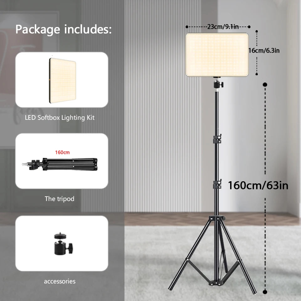 LED Video Light with Tripod | Bi-Color for Streaming, TikTok & Photography