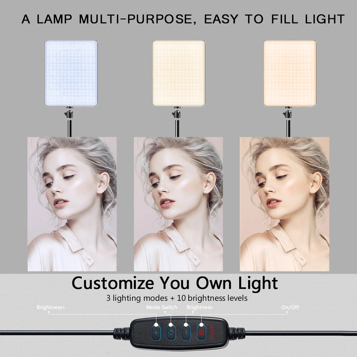 LED Video Light with Tripod | Bi-Color for Streaming, TikTok & Photography