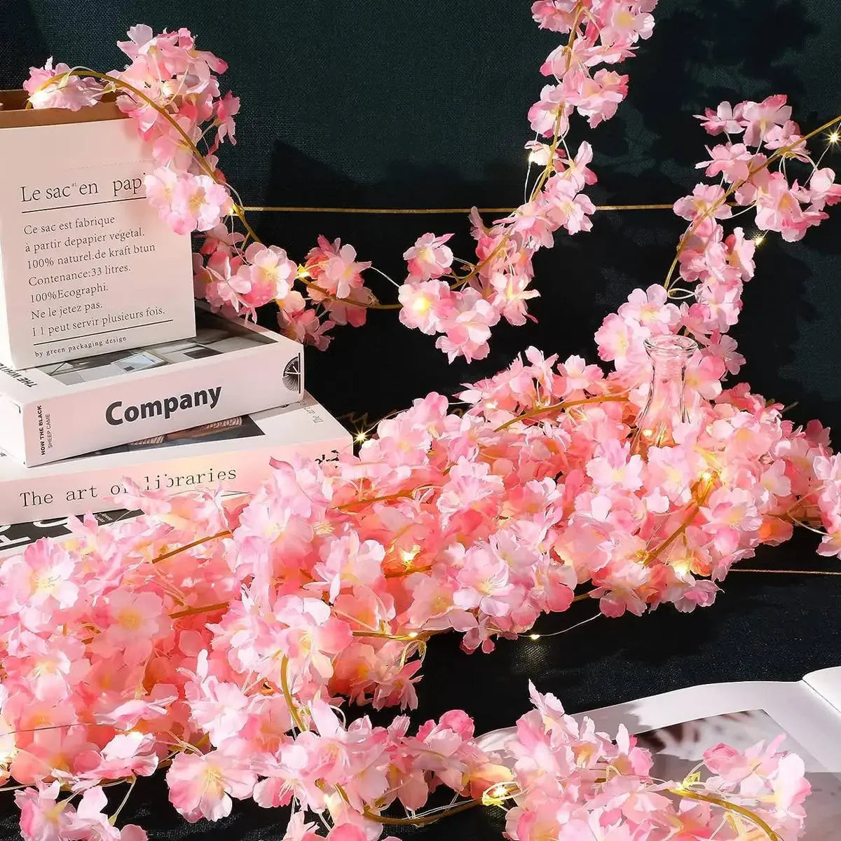 Cherry Blossom Fairy String Lights | Warm White Floral Garland