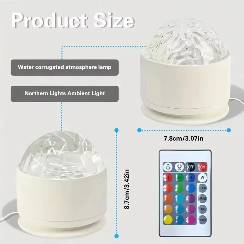 360° Aurora & Water Ripple Projector Lamp