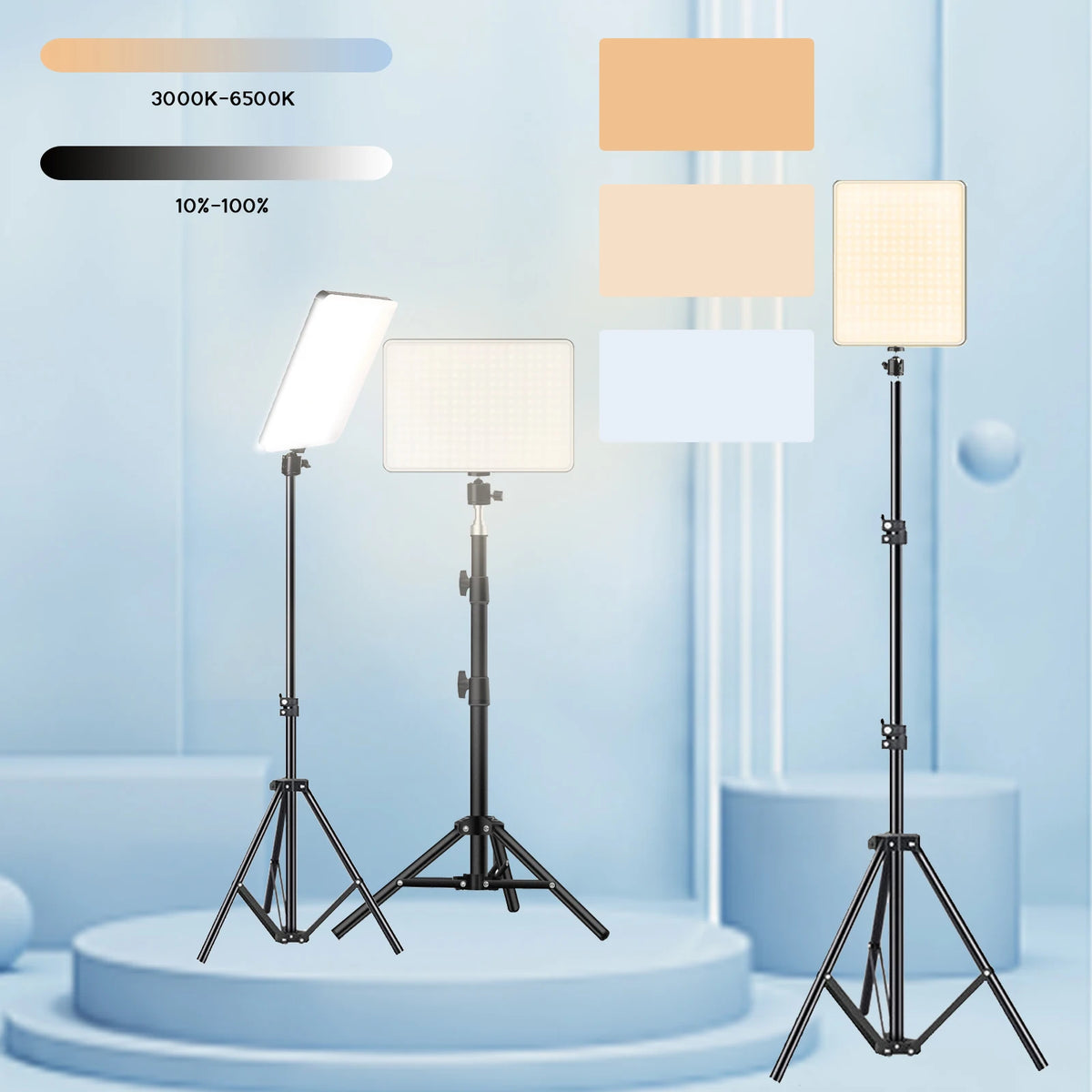 LED Video Light with Tripod | Bi-Color for Streaming, TikTok & Photography