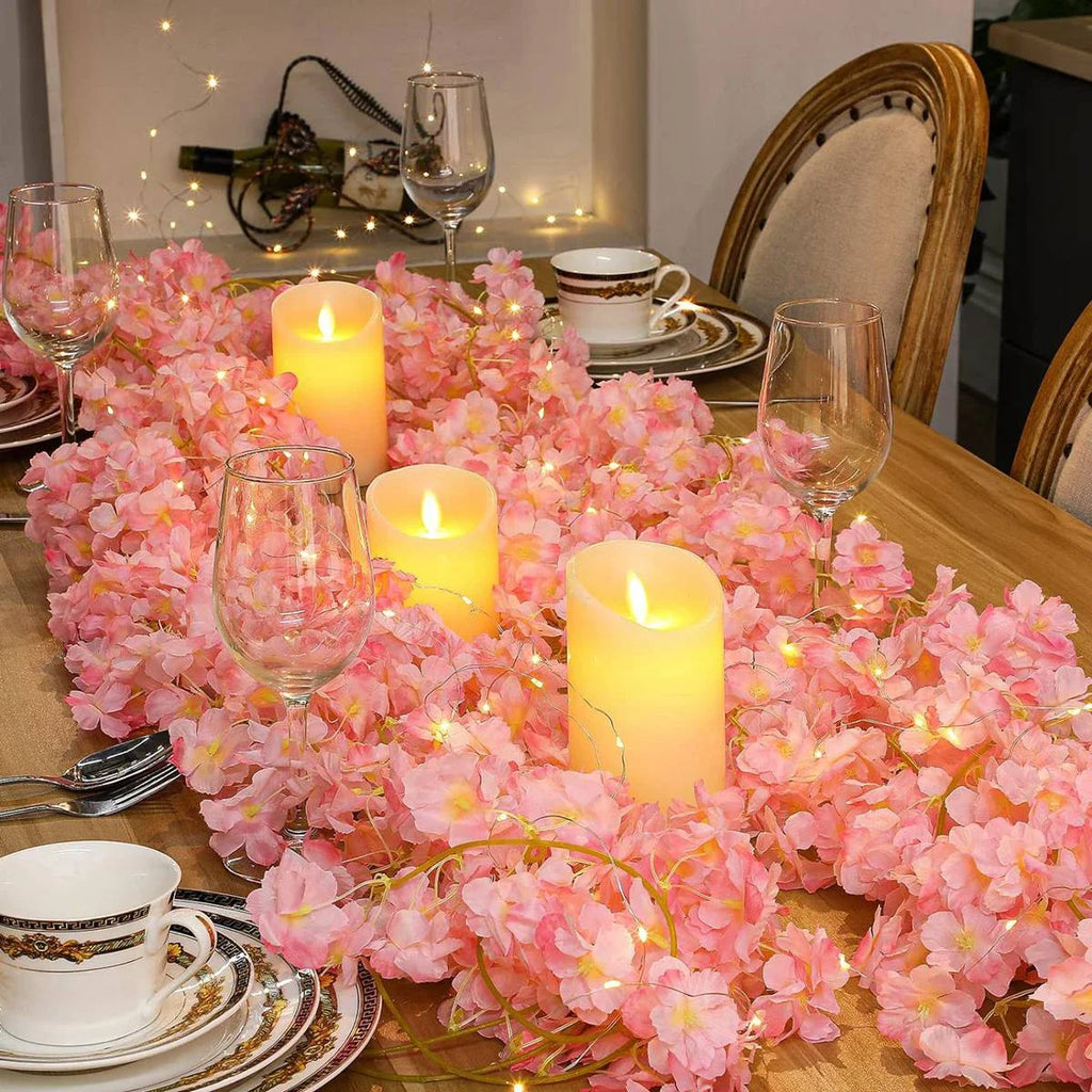 Cherry Blossom Fairy String Lights | Warm White Floral Garland