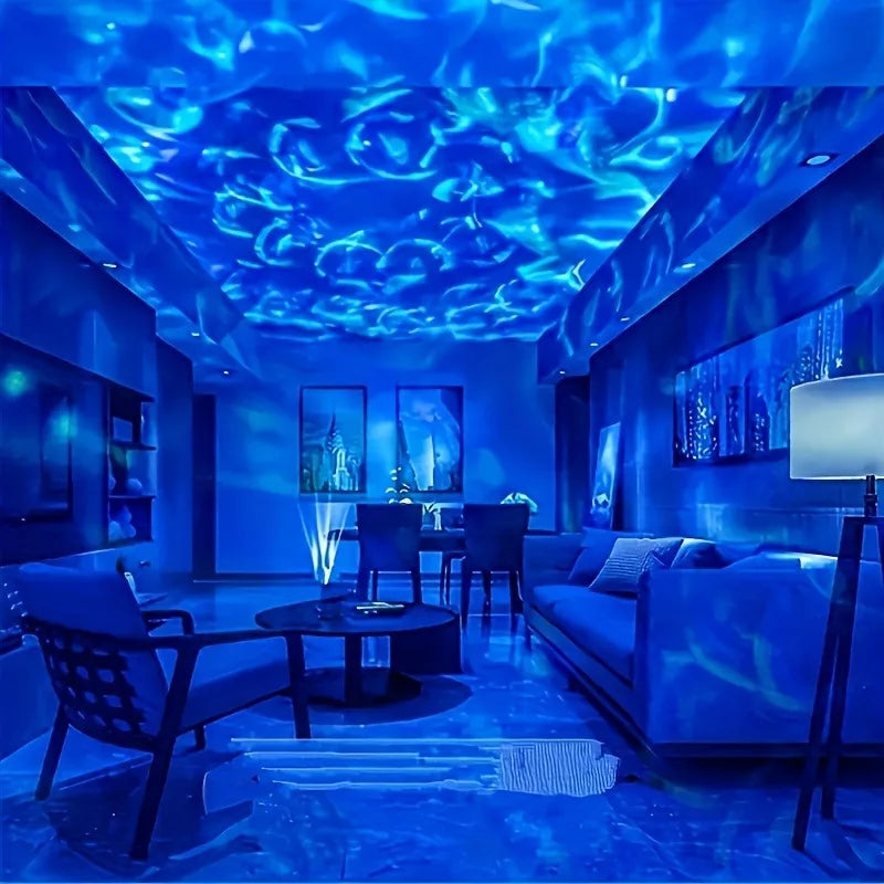 Water Ripple RGB Atmosphere Projector Lamp with Remote Control