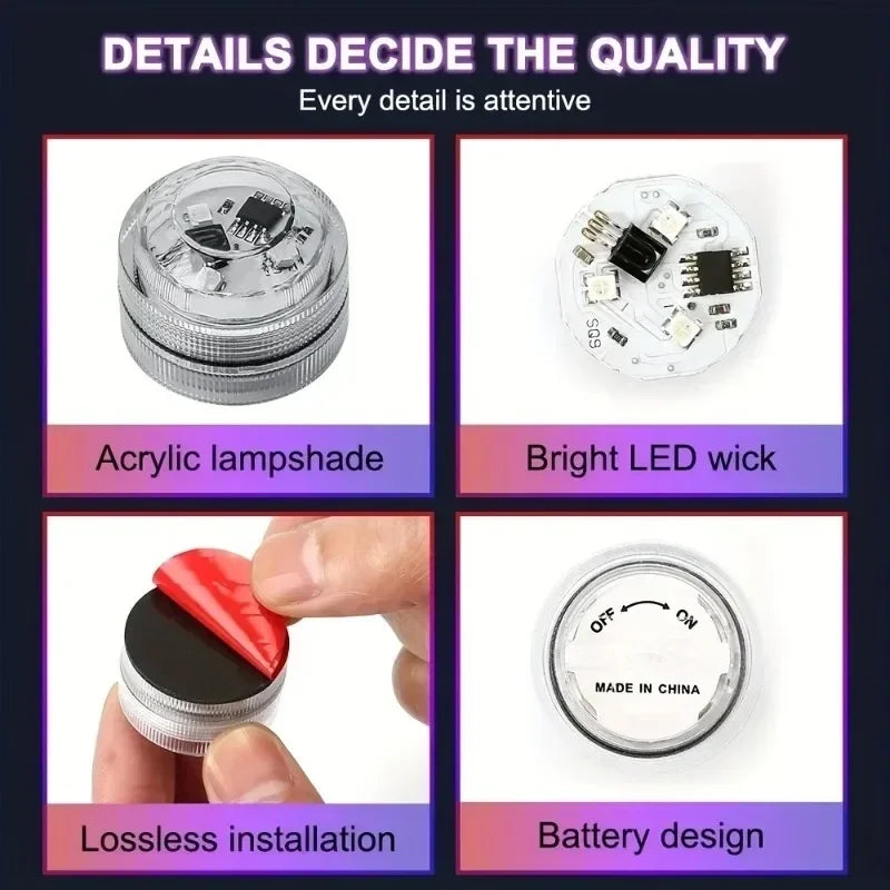 Wireless RGB Adhesive Accent Lights with Remote Control