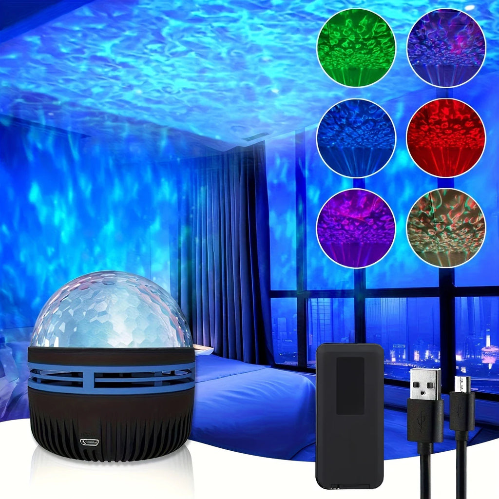 Water Ripple RGB Atmosphere Projector Lamp with Remote Control