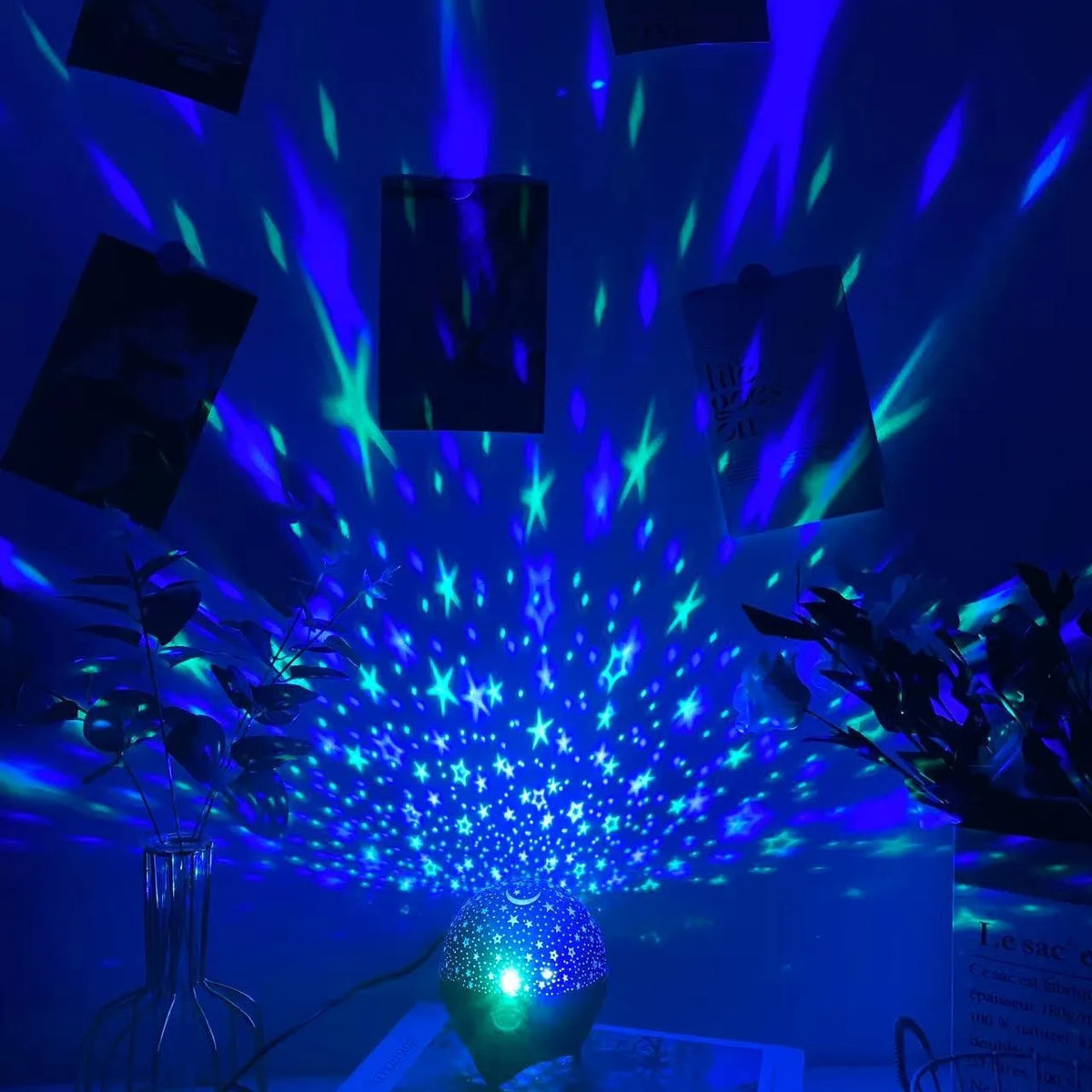 Starry Moon Galaxy Projector Lamp | RGB LED Night Light