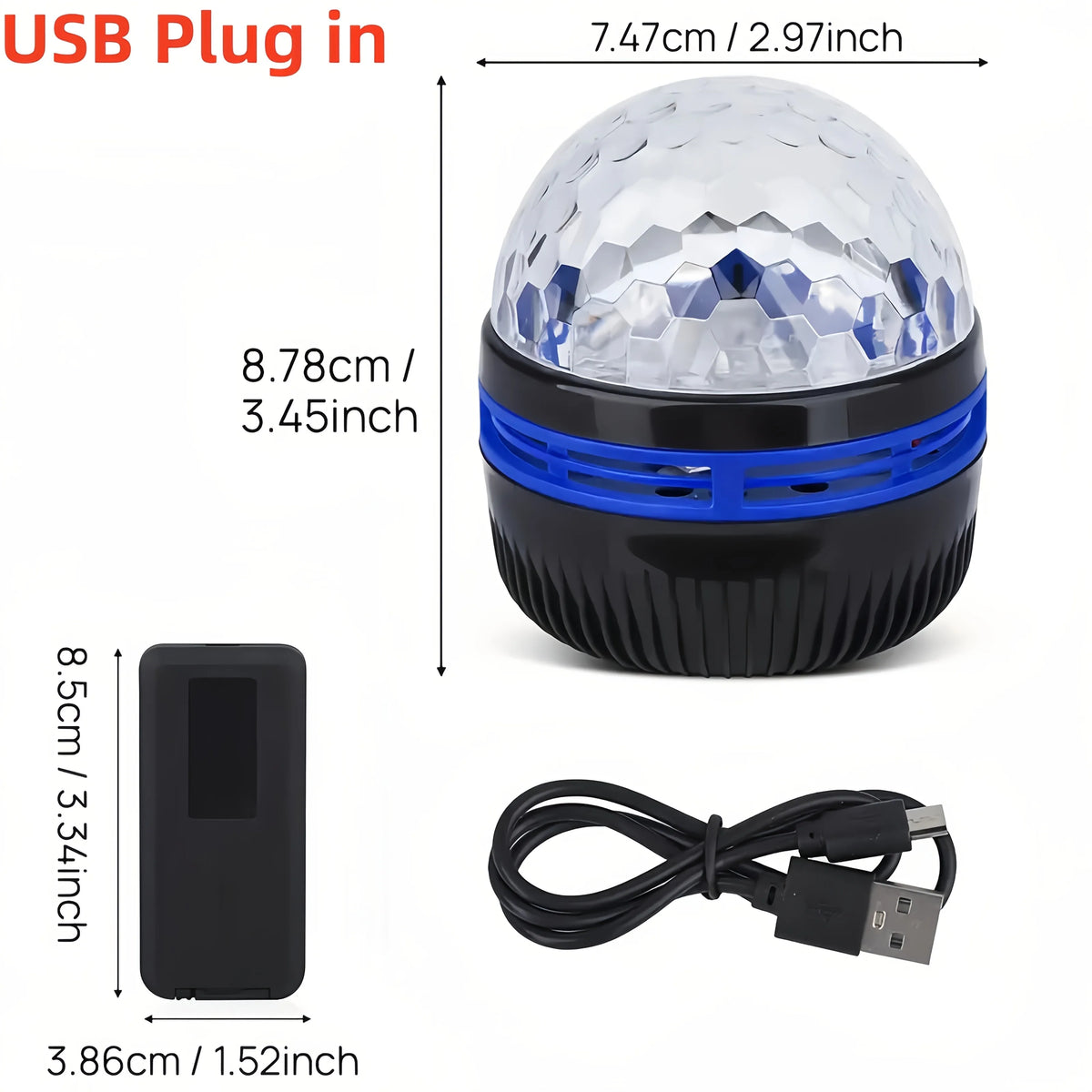 Water Ripple RGB Atmosphere Projector Lamp with Remote Control