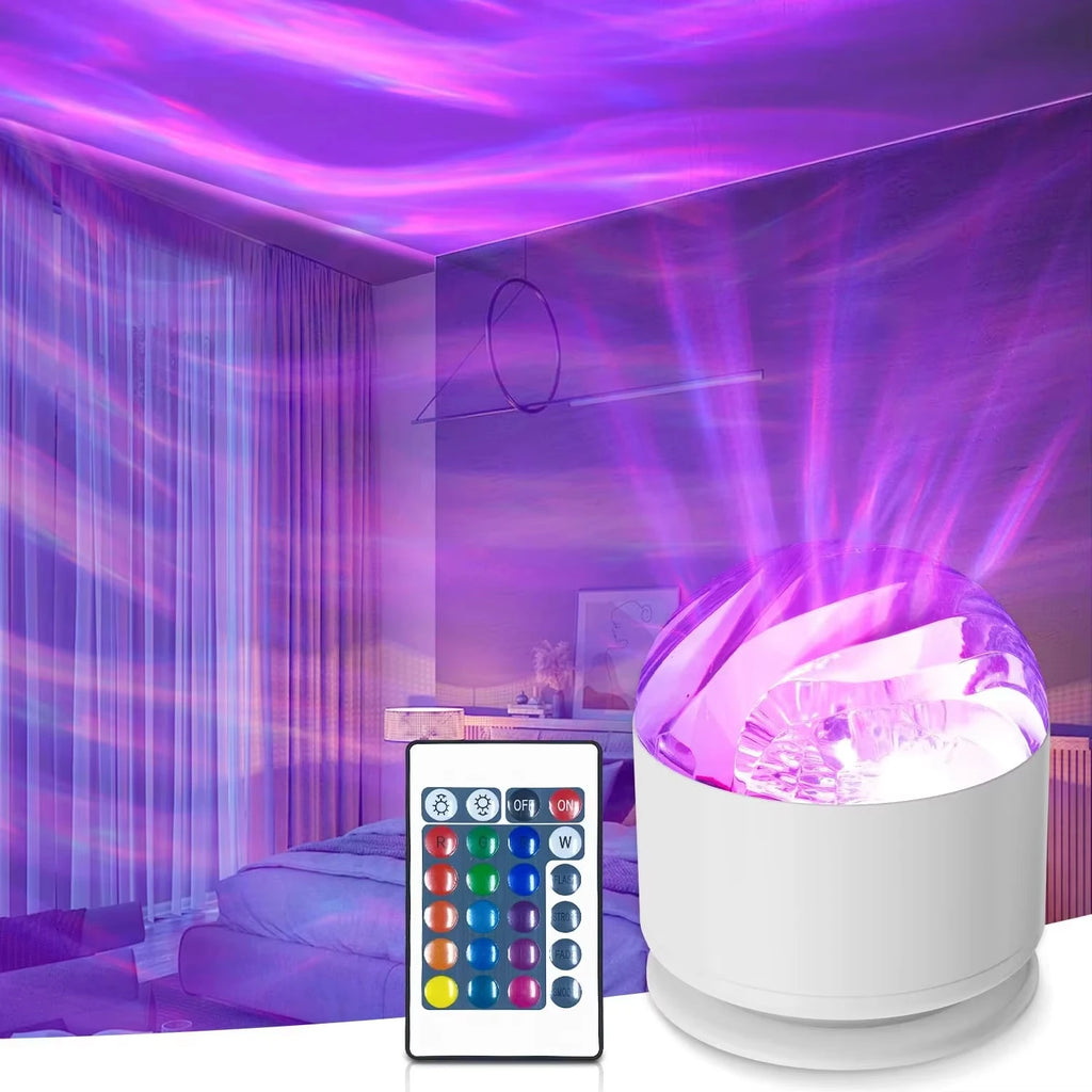 360° Aurora & Water Ripple Projector Lamp